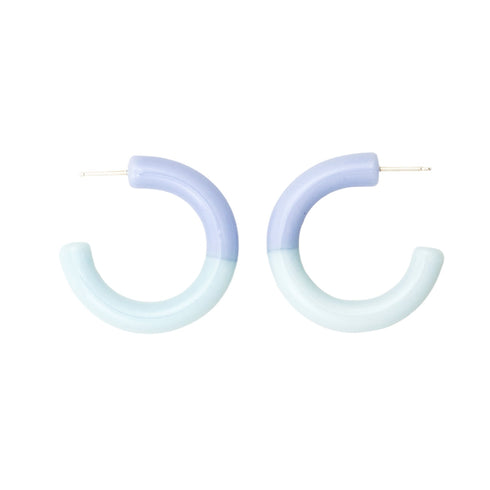 TWO TONE HOOPS FADED PERIWINKLE